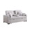 Cody II 69.5"W Light Gray Woven Fabric Convertible Sleeper Loveseat with Cup Holder, Charging Ports, Side Pocket, and Pocket Coil Seating B061S00850