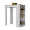 DeSoto Wine Storage Pedestal Kitchen Island White and Macadamia B062103262