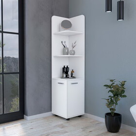 Klay 2-Door 4-Shelf Tall Storage Cabinet White B062103272