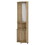 Kempwell 2-Door 2-Shelf Corner Bar Cabinet with Glass Rack Macadamia B062103273