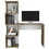 Whirlwind Writing Desk with Geometric Bookcase Light Oak and White B062111639