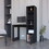 Peterson Computer Desk with 4-Tier Bookcase and 1-Door Cabinet Black B062111729