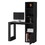 Peterson Computer Desk with 4-Tier Bookcase and 1-Door Cabinet Black B062111729