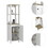 Hanover 4-Shelf Linen Cabinet Light Oak and White B06280007