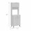 Santa Maria 1-Drawer 1-Shelf Area Pantry with Adjustable Metal Legs Black Wengue B06280023