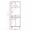 Santa Maria 1-Drawer 1-Shelf Area Pantry with Adjustable Metal Legs Black Wengue B06280023