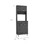 Santa Maria 1-Drawer 1-Shelf Area Pantry with Adjustable Metal Legs Smokey Oak B06280026