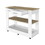 Rockaway 2-Drawer 2-Shelf Kitchen Island White and Light Oak B06280059
