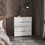 Lynbrook 4-Drawer Dresser White and Light Oak B06280070