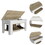 Karmen 1-Shelf Lid Top Storage Table Light Oak and White B06280111
