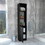 Dowling 2-Shelf Rectangle Linen Cabinet Black Wengue B06280221