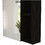 Whirlwind 1-Shelf Rectangle Medicine Cabinet with Mirror Black Wengue B06280245