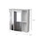 Whirlwind 1-Shelf Rectangle Medicine Cabinet with Mirror White B06280247