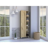 Portland 5-Shelf Linen Cabinet Light Oak B06280251