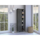 Portland 5-Shelf Linen Cabinet Smokey Oak B06280252