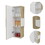 Bridgewater 3-Shelf Rectangle Medicine Cabinet Light Oak and White B06280314
