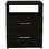 Brookeline 2-Drawer 1-Shelf Rectangle Nightstand Black Wengue B06280324