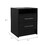 Rowley 2-Drawer 1-Shelf Rectangle Nightstand Black Wengue B06280357
