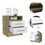 Rowley 2-Drawer 1-Shelf Rectangle Nightstand White and Light Oak B06280358