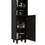 Thorndike 2-Shelf Rectangle Pantry Cabinet Black Wengue B06280432