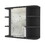 Roseburg 6-Shelf Medicine Cabinet with Mirorr Black Wengue B06280463