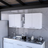 Menlo 59-inch Four Swing Doors Wall Cabinet White B06280516