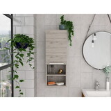 Beardsley 2-Shelf Bathroom Cabinet Light Grey B06280563