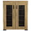 Saratoga Golden Oak and Black Mesh Door Accent Cabinet B062P145428