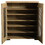 Saratoga Golden Oak and Black Mesh Door Accent Cabinet B062P145428