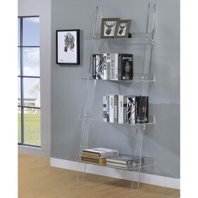 Cimarron Clear Acrylic Ladder Bookcase B062P145430