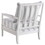 Penelopina White and Navy Upholstered Stripe Accent Chair B062P145435