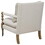 Beatrice Beige Wooden Accent Chair with Turned Legs B062P145436
