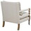 Beatrice Beige Wooden Accent Chair with Turned Legs B062P145436