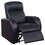 Greenfield Black Upholstered Recliner with Cup Holder B062P145437