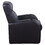 Greenfield Black Upholstered Recliner with Cup Holder B062P145437