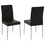Houseman Black and Chrome Upholstered Dining Chairs (Set of 4) B062P145451