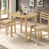 Erika Natural and Tan 3-piece Dining Set with Drop Leaf B062P145452