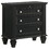 Grace Black 3-drawer Nightstand with Pull Out Tray B062P145467