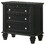 Grace Black 3-drawer Nightstand with Pull Out Tray B062P145467