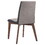Honeycutt Grey and Natural Walnut Upholstered Side Chairs (Set of 2) B062P145493