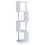 Esme White and Chrome 4-tier Bookcase B062P145510