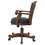 Luisa Black and Tobacco Upholstered Game Chair with Casters B062P145543