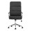 Amos Black and Chrome Upholstered Office Chair with Casters B062P145550