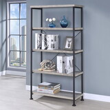 Virginia Grey Driftwood 4-shelf Bookcase B062P145557