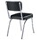 Farwest Black and Chrome Upholstered Side Chairs (Set of 2) B062P145561