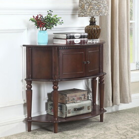 Cambridge Brown Half Moon Console Table B062P145566