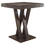 Camille Cappuccino Double x Base Square Bar Table B062P145581