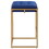 Soccoro Blue and Gold Square Counter Height Stools (Set of 2) B062P145582