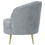 Reigha Grey and Gold Upholstered Tufted Chair B062P145585