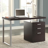 Garrett Cappuccino 3-drawer Reversible Office Desk B062P145586